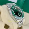 Toppmäns vattentäta klockor 904L Steel Automatic 3135 Watch Green Ceramic 116610 Cirkulär tidsmarkör Noctilucent