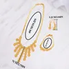 Orecchini di collana set 24k fiore d'oro a tre pezzi etiopi gioielli femminili mediorientali Dubai Braccialetti Collane