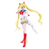 Akcja Figurki Anime Sailor Moon Tsukino Usagi Figure Eternal Tiare Pvc Cake Ozdoby Doll Kolekcja Toys Tsukino Usagi Figurine Model Y240514
