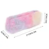 Storage Bags Gradient Plush Zipper Pencil Bag School Office Supplies Lovely Girl Stationery Pouch Purse Cute Makeup Box