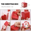 Gift Wrap Christmas Box Creative White Cardboard Portable Pull Rope Candy Cookie Packing Påsar Wedding Xmas