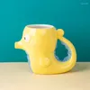 Mugs Creative 3D Cartoon Mug Ceramic Cup Seahorse Modeling Large Capacity Water Coffee Small Flowerpot