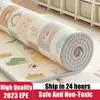 Spela mattor 200 cm*180 cm*0,5 cm EPE Baby Play Mat Toys for Children Rug Playmat Developing Mat Baby Room Crawling Pad Double Sided Baby Carpet T240513