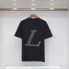 Ontwerper Louiseviution Men Shirt Dames T -shirts met sterrenletters Luxe T -stukken Print Shorts Mouw Kleding Grafisch T -shirt