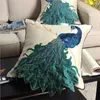 Kissenkomplex Stickerei Cover Home Decor Peacock Dekorative Wurfkissen Kissenbezug Pillowsham 45x45 cm/30x50 cm