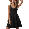 Dress Design Womens sexy V-neck strap beach skirt pocket 7EW4M