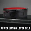 Sollevamento pesi Cintura di pelle Powerlifting Cintura della palestra Supporto posteriore per il sollevatore di sollevamento pesi Squat PowerSlifting Lever Belt 240507