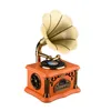 Black Vinyl Record Player Design, Mini Fonograph, Retro Bluetooth, dekoracja mebli, popularny głośnik dużej mocy