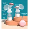Bröstpumps Dual Electric Breast Pump för stark mjölk suger automatisk massage USB Care Sug Cup Dual Bottle Baby Feeding Q240514