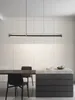 Kroonluchters Italiaans licht luxe high -end minimalistisch één woord lang bar restaurant hangers designer Design Desk Zwart glas kroonluchter