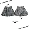 Skirts Dophee Original Gothic Women Landmine System Adjustable Buckle Lace Pattern Short Skirt High Wiast Cute Mini