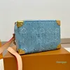 Herr- och kvinnors designer denim Small Case Bag Women's Handbag Shoulder Bag Crossbody Purse 18cm