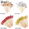 50100Pcs Star Disposable Bamboo Skewers Food Cocktail Picks Buffet Fruit Cupcake Fork Sticks Party Table Decoration Supplies 240422