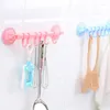Hooks Strong Suction Cup Six Link Hook Non Punching Bathroom Towel Hanger And Clothes Kitchen Wall Mounted Storage