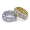 Klusterringar klusterringar smycken hiphop diamant för män 18k guldpläterad bling kubik zirkoniumhiphophop leverans 2021 OHR58 DHMYE