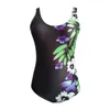 Swimwear femminile da donna Plus size Flower Leaf Start One Piece per donne Sexy Push Up Swimsuit Slimt Fit Woman pezzi senza schienale 5xl