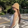 Bérets tresse ventilateur rétro seau chapeaux femmes creux en casse-soleil