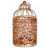 Kerzenhalter dekoratives Teelicht Lantelhänge Lanterneuropäische Style Home Retro Halter Eisen Ornament Vogelkäfigbeschichtung
