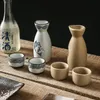 Japanse set Set Creative Commercial Izakaya Dispenser Barware Huishouden Keuken Vintage Ceramic Shochu Kettle Tea Cups 240509