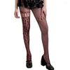 Chaussettes de femmes sexy pantyhose Sheer Fishnet collants esthétique Asymétriques à motifs rayés Collants Mesh Leggings Stockings