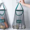 Storage Bags 3PCS Mesh Net Fruit Vegetable Garlic Onion Hanging Food Reusable Bag Organizer Home Hollow Kitchen Accessory 2024