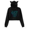 Laufey merch crop top hoodie voor tienermeisjes streetwear hiphop kawaii katoor harajuku bijgesneden sweatshirt pullover tops