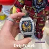 Luxury Watch Classic Wristwatch Diamonds set på ratten, Dragon Tiger Quest for Men's High-End och Atmospheric Quartz Wristwatch WL PMXF