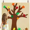 Figurines décoratives Felt Fall Tree Board Board School Art DIY AUTOMNE LEG LEAF ORNENTS CRAFSS BULLETIN Activité de Thanksgiving pour les enfants