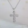 Halsbandsdesigner för kvinna bulgarie lyx charm orm halsband hög version baojia full diamant cross halsband 925 silver 18k guld herr och kvinnor samma stil