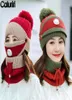 GEANÍAS CALURIRI GOTO A PROBA VENTAL Mujeres Combinados de bufanda de punto caliente Bufanda de invierno Protector de cuello de máscara 3 PC Ciclismo Caps2373070