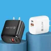 TE-PD05 QC3.0 Charge rapide 20W PD USB Charger USA PLIG ADAPTE USB MURS CHARBER PRESS