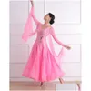 Portez des robes de danse de concours de bal de bal rose Adt Waltz Jupe de haute qualité Ladys Standard Dancing Dancing Drop Livilar