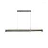 Kroonluchters Italiaans licht luxe high -end minimalistisch één woord lang bar restaurant hangers designer Design Desk Zwart glas kroonluchter