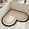 Dywanek dywanu bez poślizgu maty podłogowe w kształcie serca w kształcie serca i łazienka samozwańczy się dekoracja domu H240514