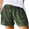 Women's Shorts Casual For 2024 Summer European And American High Waisted Lace Up Loose Twill Wide Leg Pants Fashion