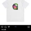 FTFM Designer Mode Kurzärmeled T-Shirts Werkzeug Carhartte Herren Amerikaner Hip-Hop Strand Kokosnussbaumdrucken Paar Lose Baumwolle Trendy