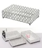 Crystal Makeup Organizer speglad Crystal Vanity Tray Dekorativ för Perfum smycken Makeup Badrumsarrangör Y11131477410