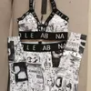 LUZURY FITNEND WEAR Designer Yoga Wear Letter Print Palnts Summer Summer Beach Bikini Set Sexy Twits Two Piece Swimsuit