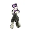 2024 PRESTATION Purple Gray Fox Dog Husky Mascot Costumes Cartoon Carnival Hallowen Performance Unisex Fancy Games Outfit Outdoor Advertising Outfit Suit