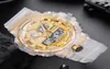 Nuovo orologio di moda unisex studente trasparente cinghia trasparente in quarzo LED analogico LED digitale orologio da dattero impermeabile Gold9261653