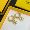 Designer Hoop Earrings For Women 18K Gold Plated Letter Earring Luxury Jewelry Men Earing Stud Dangle Fashion F Hoops Earrings