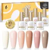 Nude Pink Gel Polish Zestaw Spring Summer Kolor zielony czerwony kolor żel lakier do paznokci 10 ml 6pcs varnis półprodukt 240423