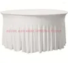 Tkanina stołowa 10pcs stretch okrągłe okładki spandex solidne obrusy el Bankiet ślubny czarny biały czerwony 120 cm/150 cm/160 cm