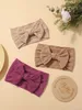 Hair Accessories 3Pcs/Set Solid Color Bows Headband Baby Girls Elastic Hair Band Soft Cotton Bowknot Turban Kids Headwear Hair Accessories Gift