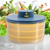 Placas Salada Electric Spinner - Secador de vegetais de alface USB Recarregável Fruta de secagem rápida com tigela