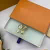 Elegant Designer Earrings For Women Flower Letter Star Clip Ear Stud Dangle Drop Earring Ear Drop Gold 18K Plated Stainless Steel Hoop Earrings Wedding Jewelry Gift