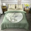 Bedding Sets Chinoiserie Floral Duvet Quilt Cover Asian Style Vintage Shabby Blossom Cotton Soft Set Bed Sheet Pillowcases