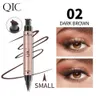 Qic qini kleurafdichting dubbele kop driehoek vleugel eyeliner pen 5 kleur eyeliner stempel