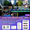 Decorative Lights 22 In 1 Interior Ambient Lights LED Car Fiber Optic Atmosphere Neon Lighting APP Remote Control Auto Decorative Strip Lamp T240509