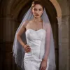 Bijoux de cheveux de mariage V216 Veille nuptiale Drop Drop With Whorher Crystal Crystal Veil Mariage Illusion Bridal avec un peigne Face Accessoires de mariage